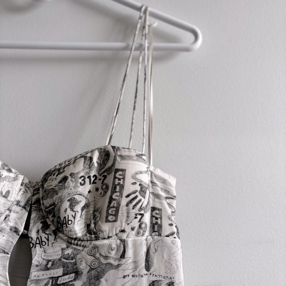 ✨ Host Pick ✨ NWOT Off-White Graphic Long Dress in White - Picture 11 of 17